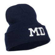 MD Maryland State Embroidered Long Beanie