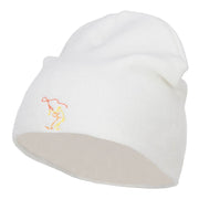 Fly Fishing Man Embroidered Short Beanie