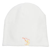 Fly Fishing Man Embroidered Short Beanie