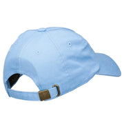 Eyelashes Embroidered Unstructured Washed Cap