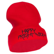 Happy Fright Night Embroidered Long Beanie