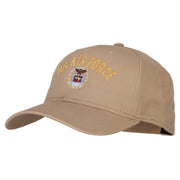 US Air Force Logo Embroidered Solid Cotton Pro Style Cap