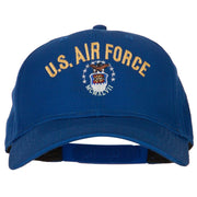 US Air Force Logo Embroidered Solid Cotton Pro Style Cap