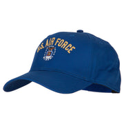 US Air Force Logo Embroidered Solid Cotton Pro Style Cap