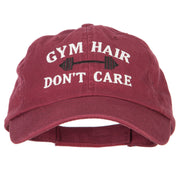 Gym Hair Don't Care Embroidered Low Profile Cotton Cap