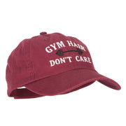 Gym Hair Don't Care Embroidered Low Profile Cotton Cap