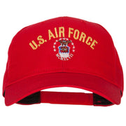 US Air Force Logo Embroidered Solid Cotton Pro Style Cap