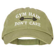 Gym Hair Don't Care Embroidered Low Profile Cotton Cap