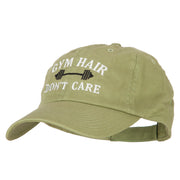 Gym Hair Don't Care Embroidered Low Profile Cotton Cap