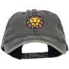 Rasta Lion Embroidered Washed Cap