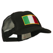 Youth Italy Flag Embroidered Foam Mesh Back Cap