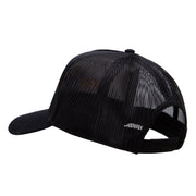 You Did It Embroidered Solid Cotton Twill 5 panel Mesh Back Cap