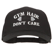 Gym Hair Don't Care Embroidered Solid Cotton Pro Cap