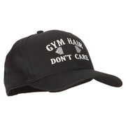 Gym Hair Don't Care Embroidered Solid Cotton Pro Cap