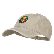 Rasta Lion Embroidered Washed Cap