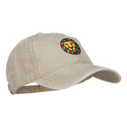 Rasta Lion Embroidered Washed Cap