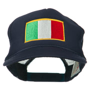 Youth Italy Flag Embroidered Foam Mesh Back Cap