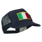 Youth Italy Flag Embroidered Foam Mesh Back Cap