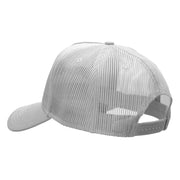 You Did It Embroidered Solid Cotton Twill 5 panel Mesh Back Cap