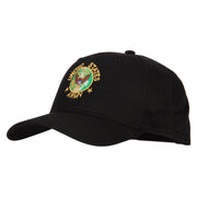 US Army Circle Symbol Embroidered Solid Cotton Pro Style Cap