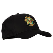 US Army Circle Symbol Embroidered Solid Cotton Pro Style Cap