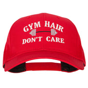 Gym Hair Don't Care Embroidered Solid Cotton Pro Cap