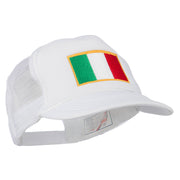 Youth Italy Flag Embroidered Foam Mesh Back Cap