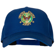 US Army Circle Symbol Embroidered Solid Cotton Pro Style Cap