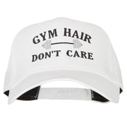 Gym Hair Don't Care Embroidered Solid Cotton Pro Cap