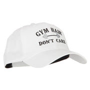 Gym Hair Don't Care Embroidered Solid Cotton Pro Cap