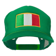 Youth Italy Flag Embroidered Foam Mesh Back Cap