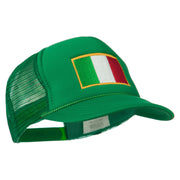 Youth Italy Flag Embroidered Foam Mesh Back Cap