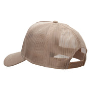 You Did It Embroidered Solid Cotton Twill 5 panel Mesh Back Cap