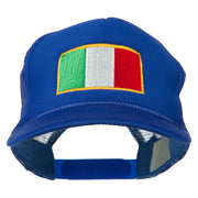 Youth Italy Flag Embroidered Foam Mesh Back Cap