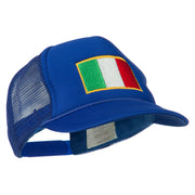 Youth Italy Flag Embroidered Foam Mesh Back Cap