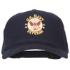 US Navy Veteran Circle Symbol Embroidered Solid Cotton Pro Style Cap