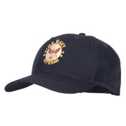 US Navy Veteran Circle Symbol Embroidered Solid Cotton Pro Style Cap