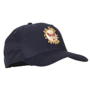 US Navy Veteran Circle Symbol Embroidered Solid Cotton Pro Style Cap