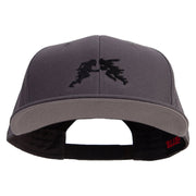 Football Defense Embroidered Prostyle Snapback - Charcoal OSFM