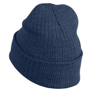 Cesare Head The Cabinet of Dr  Caligari 1920 Logo Embroidered Heavy Ribbed Cuff Beanie - Navy OSFM