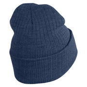 Cesare Head The Cabinet of Dr  Caligari 1920 Logo Embroidered Heavy Ribbed Cuff Beanie - Navy OSFM