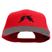 Football Defense Embroidered Prostyle Snapback - Red OSFM