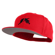 Football Defense Embroidered Prostyle Snapback - Red OSFM