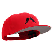 Football Defense Embroidered Prostyle Snapback - Red OSFM