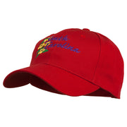 USA State South Carolina Flowers Embroidered Cotton Cap