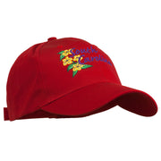 USA State South Carolina Flowers Embroidered Cotton Cap