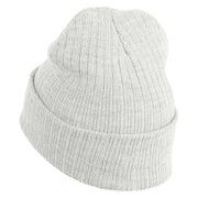Cesare Head The Cabinet of Dr  Caligari 1920 Logo Embroidered Heavy Ribbed Cuff Beanie - White OSFM