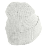 Cesare Head The Cabinet of Dr  Caligari 1920 Logo Embroidered Heavy Ribbed Cuff Beanie - White OSFM