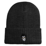Cesare Head The Cabinet of Dr  Caligari 1920 Logo Embroidered Heavy Ribbed Cuff Beanie - Black OSFM