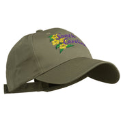 USA State South Carolina Flowers Embroidered Cotton Cap